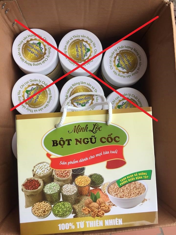 Sản phẩm Bột Ngũ cốc Minh Lộc cũng không được xác nhận "sản phẩm an toàn được xác nhận".