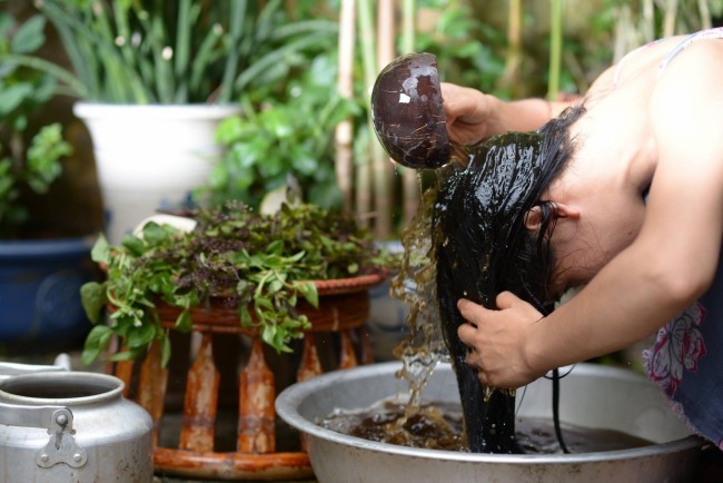Nước thuốc gội đầu: