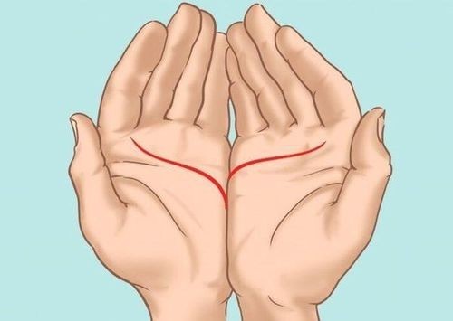 Đường tình duyên ở hai bàn tay cao ngang bằng nhau