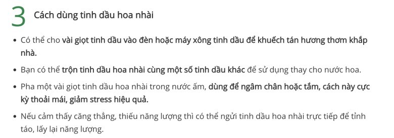 Cách dùng tinh dầu Hoa Nhài phổ biến nhất