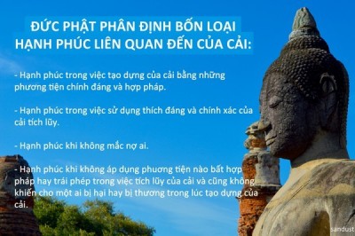Đức Phật khuyến khích các đệ tử trong khi tạo dựng của cải phải tôn trọng nguyên tắc đạo lý.