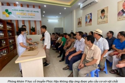 Phòng khám Y học cổ truyền Phúc Hậu bị rút giấy phép yêu cầu ngừng hoạt động
