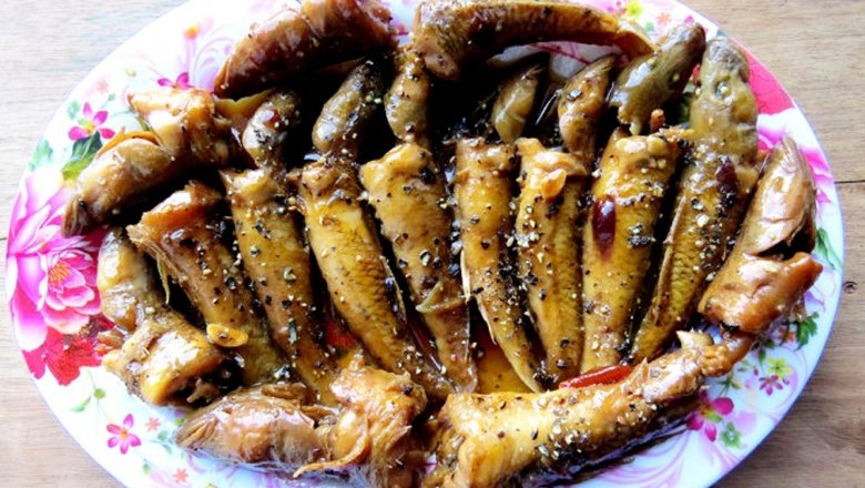 Cá bống An Khê kho tiêu