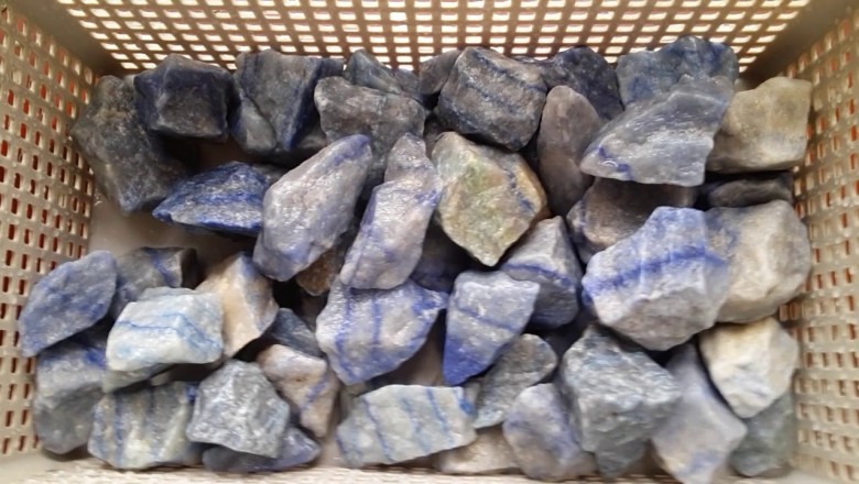 Đá thạch anh xanh, Quartz blue, đá thạch anh xanh thiên nhiên