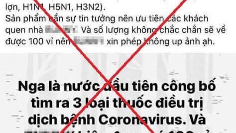 Tung tin giả về thuốc kháng virus corona, 8x bán hàng online bị xử phạt