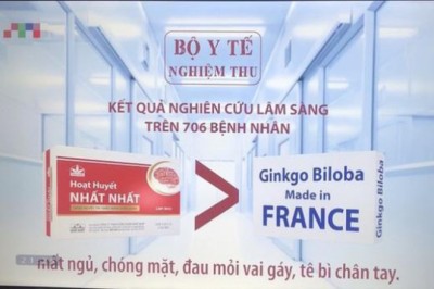 Sản phẩm thuốc Hoạt huyết Nhất Nhất có 'hào nhoáng' như lời quảng cáo đặc biệt đề tài nghiên cứu này do Học viện Quân Y là đơn vị chủ nhiệm đề tài