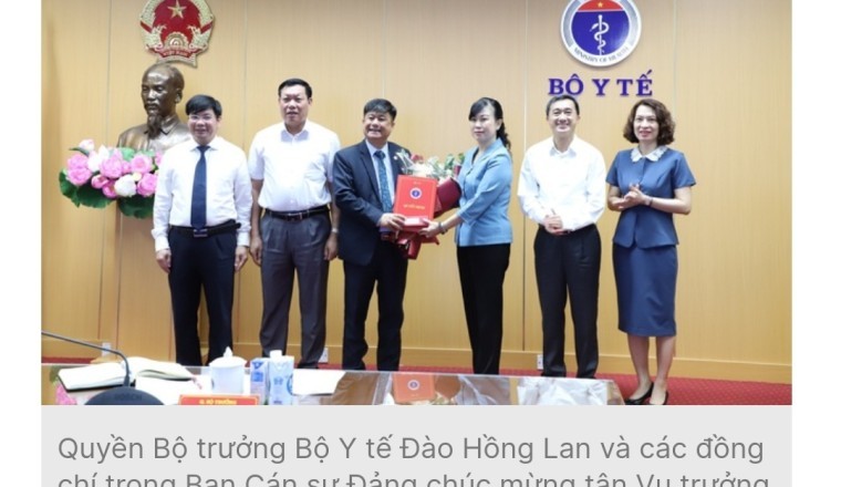 Quyền Bộ trưởng Bộ Y tế điều động, bổ nhiệm nhân sự mới
