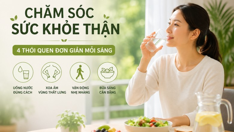 4 thói quen đơn giản mỗi sáng giúp chăm sóc sức khỏe thận